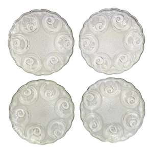 Vintage Spiral Shell Plates- Set of 4