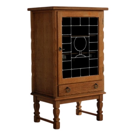 Vintage Bedside or Side Table in Oak attributed to Henning Kjærnulf, 1960s For Sale