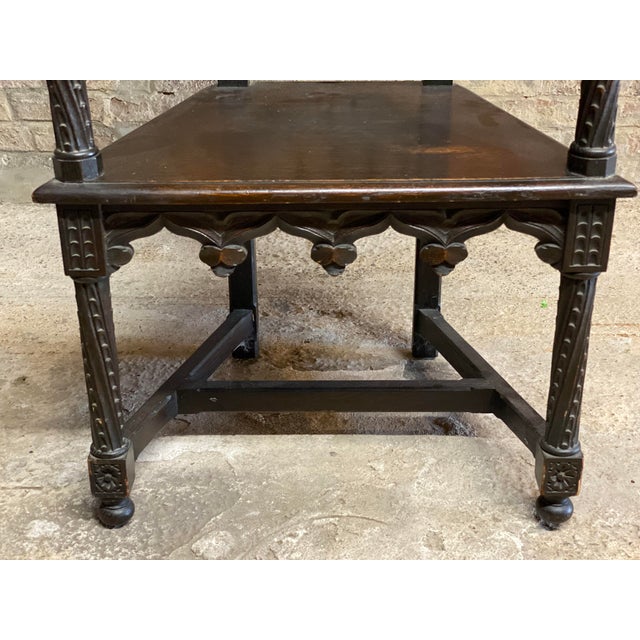 Victorian Era Carved English Feudal Oak Throne Chair Chairish