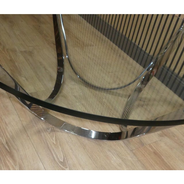 Coffee Table in Glass & Chrome by Werner Linder for Bacher, 1960s For Sale - Image 6 of 8