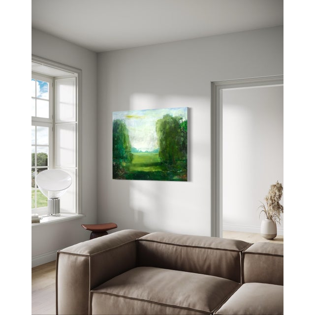 Contemporary Summer Landscape, Contemporary Naturalistic Landscape Painting by Matt Higgins For Sale - Image 3 of 7