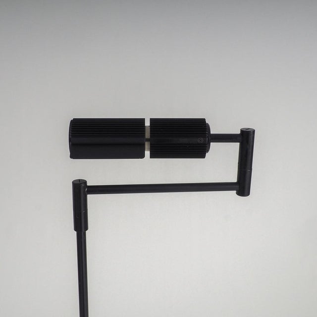 Black Haloprofil 878HR Floor Lamp by Viktor Frauenknecht for Swiss Lamps International, 1970s For Sale - Image 8 of 11
