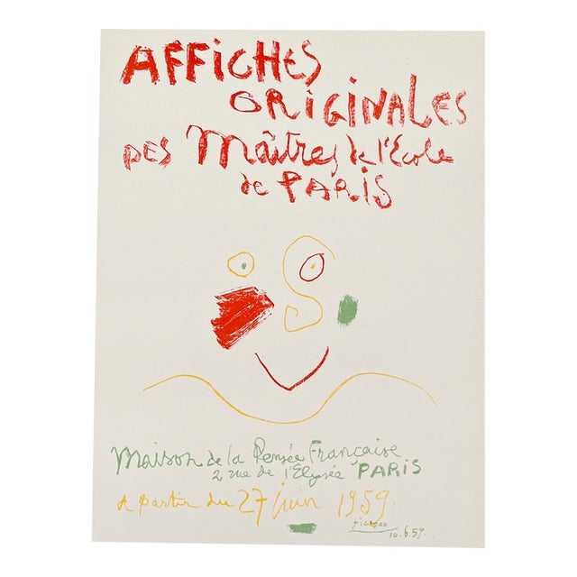 Picasso Lithograph 102 Affiches Art in Posters 1959 For Sale
