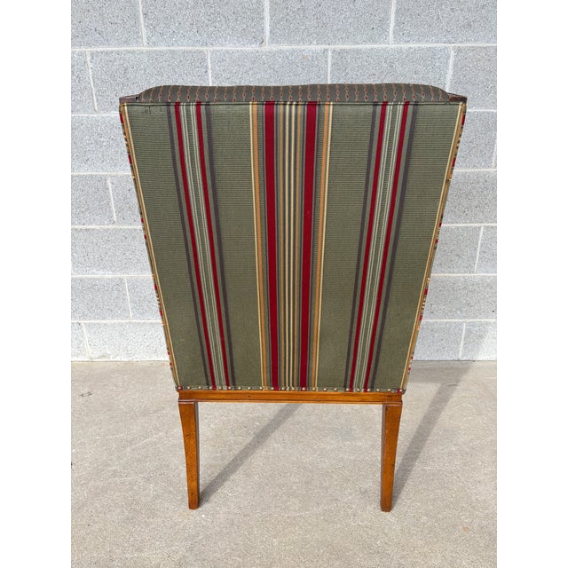 Late 20th Century Henredon French Regency Style Upholstered Accent Chair For Sale - Image 5 of 15