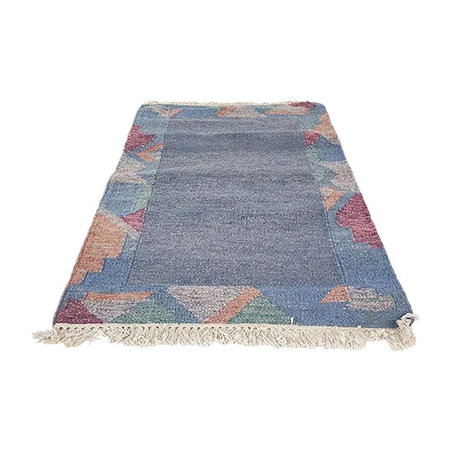 Vintage Indian Woolen Rug For Sale