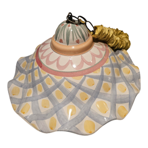 Mackenzie Childs Painted Chandelier Hanging Light Fixture