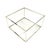 Mid-Century Modern Vintage Dux Sweden Minimalist White Metal Frame Two-Tier Glass Coffee Table For Sale - Image 3 of 5