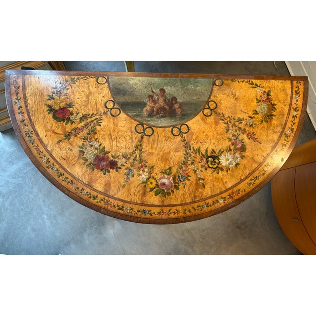 19th Century Adams Style Demilune Game Table For Sale - Image 9 of 10