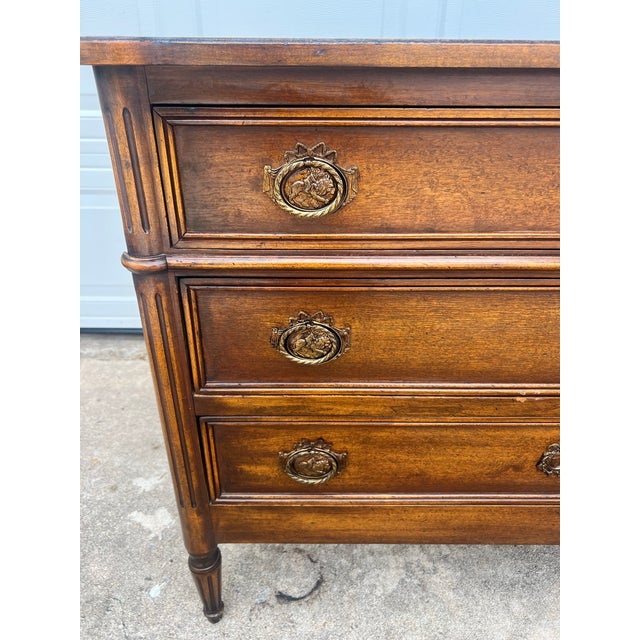 Late 19th Century French 19th Century Louis XVI Solid Walnut Chest of Drawers For Sale - Image 5 of 12