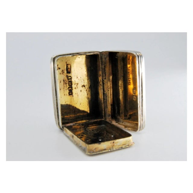 Gold George V Fluted Silver and Gold Vinaigrette Box For Sale - Image 8 of 11