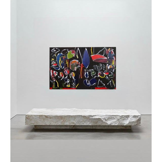 Large Impressive Abstract Painting in Acrylic by Artist Marjorie Schlossman, 6 Ft. X 10 Ft. For Sale - Image 12 of 13