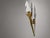 Mid 20th Century Neoclassical, Monumental Torchiere Wall Sconces, Brass, Glass - a Pair For Sale In New York - Image 6 of 12