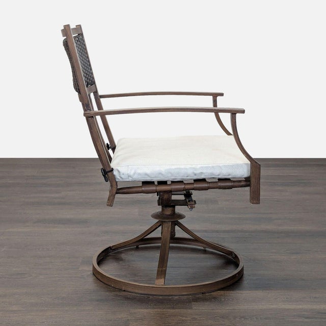 Orchard Supply Hardware Swivel Rocking Patio Chair For Sale - Image 4 of 8