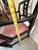 Wood Pair Vintage MCM Blowing Rock Upholstered Arm Chairs Black Wood North Carolina For Sale - Image 7 of 12