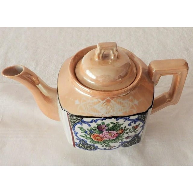 Vintage Made in Japan Lusterware Floral Teapot Taisho Showa Periods 1913-1941 Japonisme For Sale In Monterey, CA - Image 6 of 9