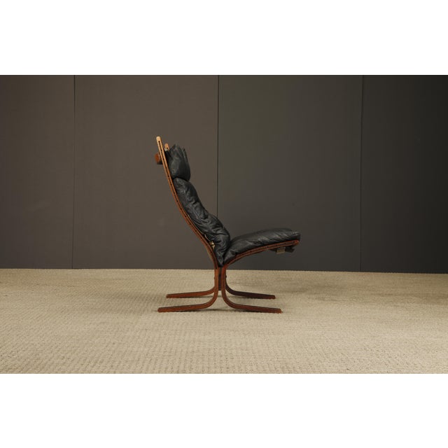 Ingmar Relling Vintage Mid-Century Norwegian Rosewood "Siesta" Leather Sling Lounge Chair, by Ingmar Relling for Westnofa For Sale - Image 4 of 16