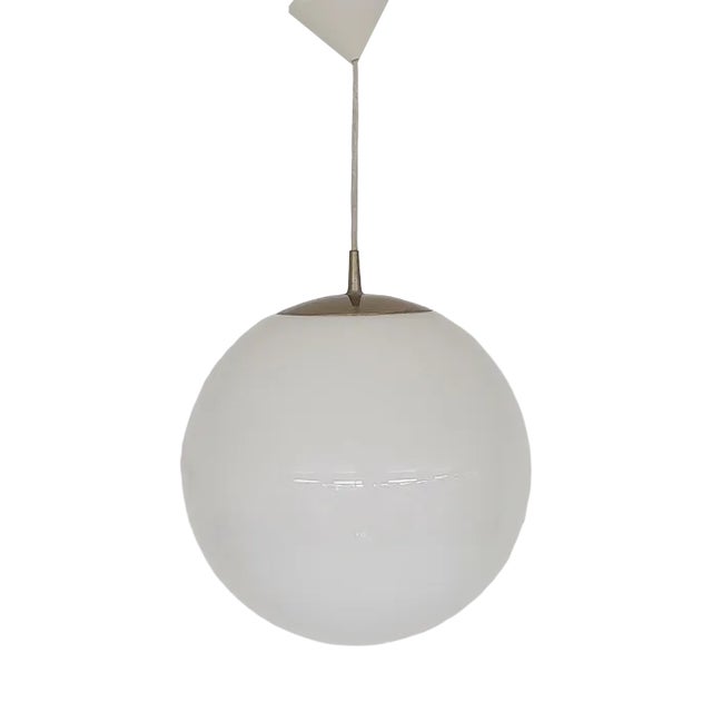 Glass Globe Pendant Light from Peill & Putzler, Germany, 1970s For Sale