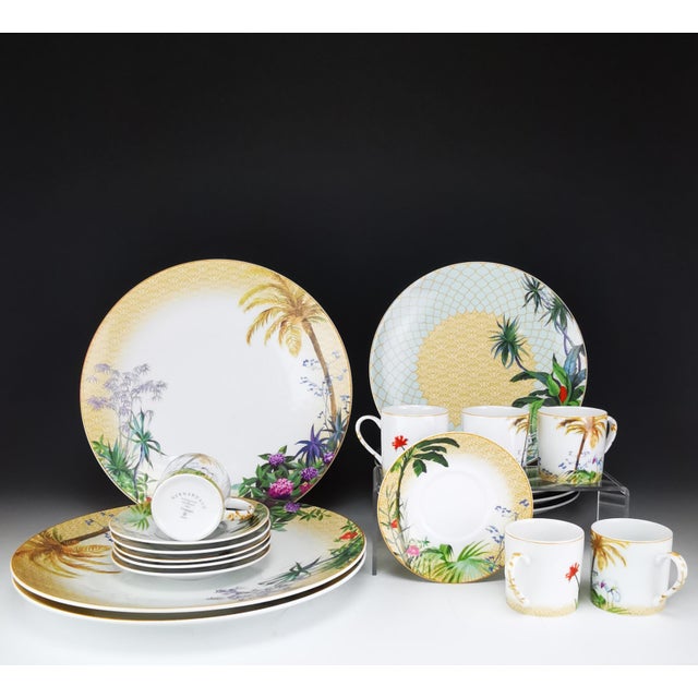Tropical Coffee and Dessert Service in Limoges Porcelain by Bernardaud, France, 2010s, Set of 21 For Sale - Image 8 of 8