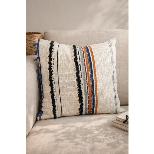 Add a soft, earthy charm to your space with this beautifully textured Cushion cover. Designed with a blend of woven...
