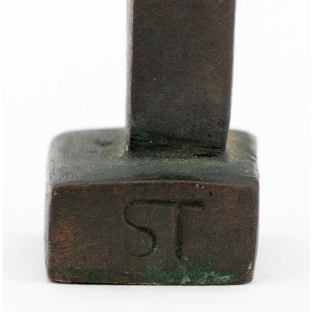 Abstract Hans Steinbremmer Geometric Figure Bronze For Sale - Image 3 of 7