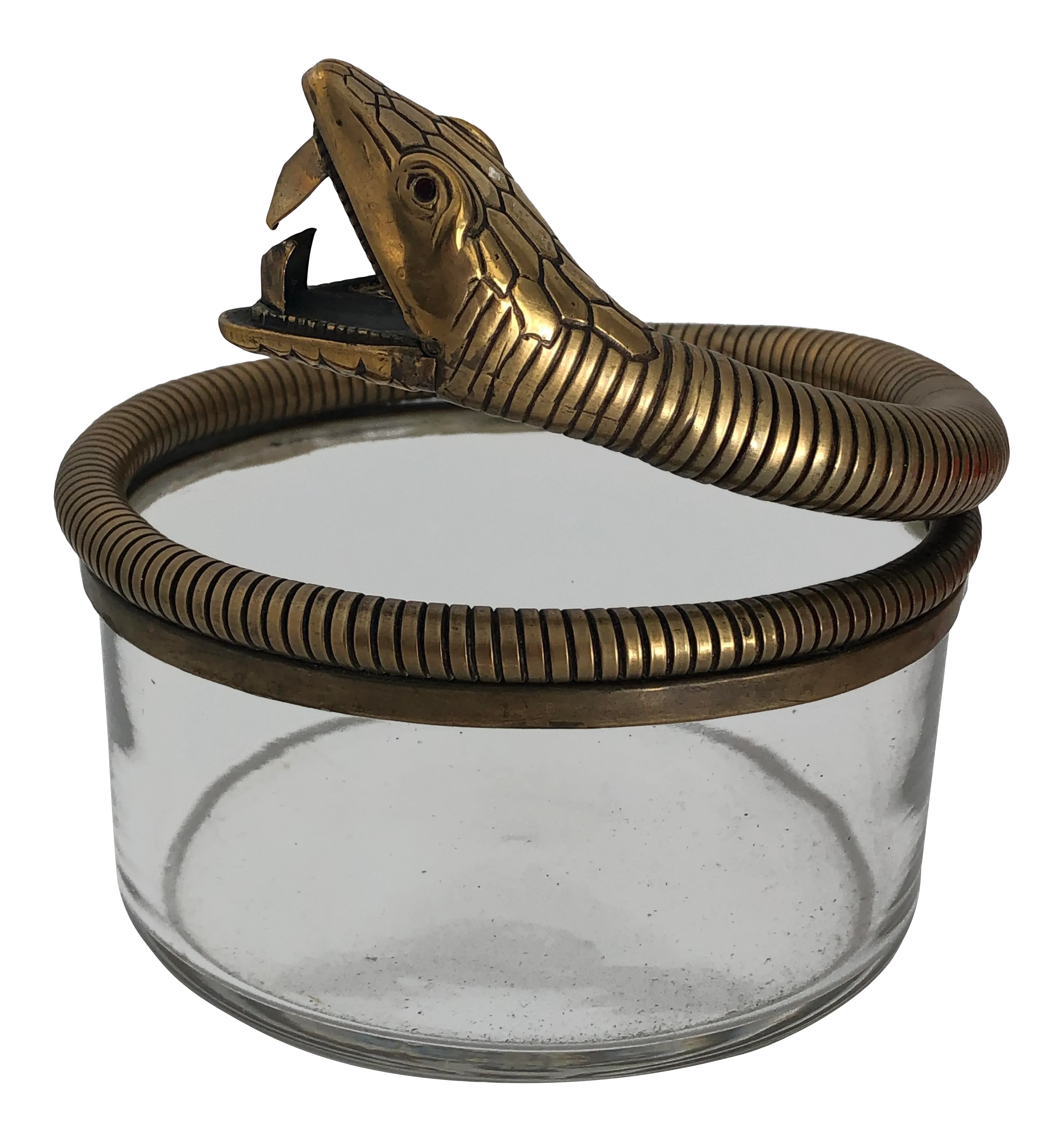 Austrian Deco Snake Ashtray With Cigar Cutter | Chairish