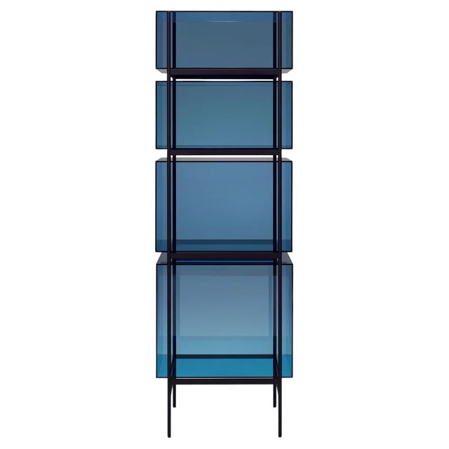 Lyn High Blue-Black Cabinet by Pulpo For Sale