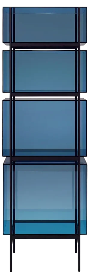 Lyn High Blue-Black Cabinet by Pulpo