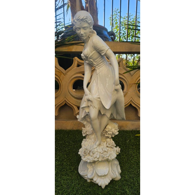 Domenico Poloniato Large White Glazed Ceramic Figure of a Woman, Italy, Circa 1960 For Sale In San Diego - Image 6 of 12