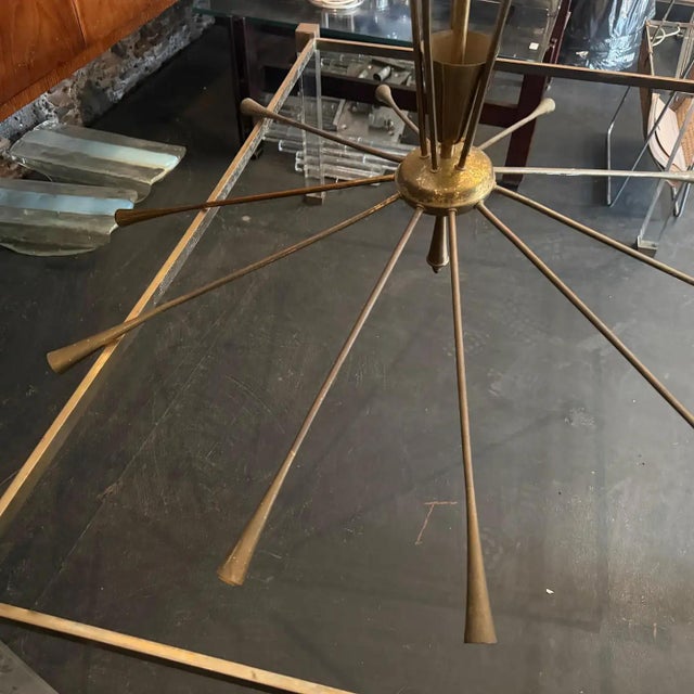 1950s Mid-Century Modern Huge Sputnik Chandelier by Oscar Torlasco for Lumi For Sale - Image 9 of 18