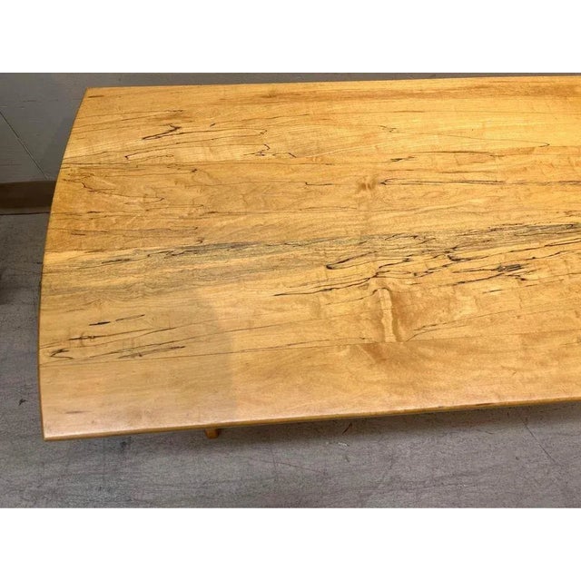 Mid Century Modern Trestle Base Style Solid Maple Bench or Coffee Table. Solid wood, sturdy Approximate measures: Height...