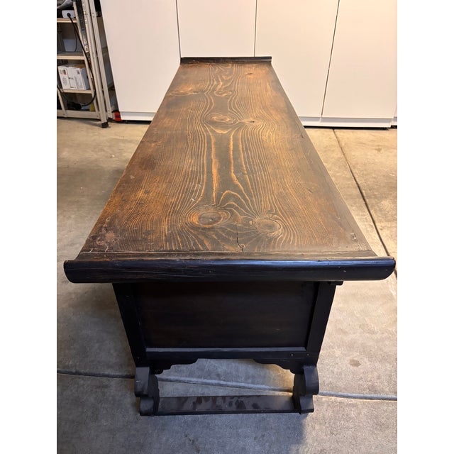 Asian Antique Antique Korean Reproduction Credenza, Great for Large TVs For Sale - Image 3 of 4