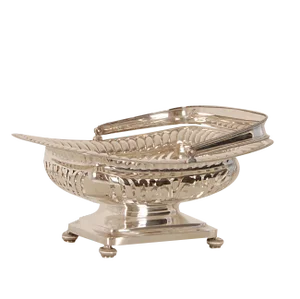 19th Century Regency Dutch Sterling Silver Bread Basket, 1800s