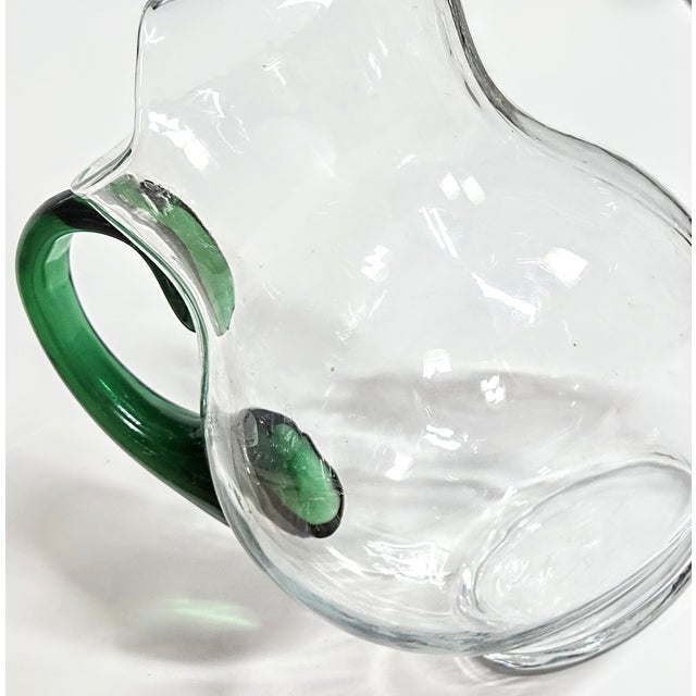 Green Green Handled Pitcher For Sale - Image 8 of 12