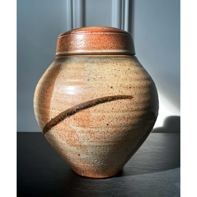 Glazed Ceramic Jar Studio Pottery Karen Karnes For Sale In Atlanta - Image 6 of 15