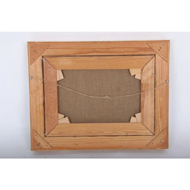 Mid-Century Modern Sergius Frost, Painting of a Danish Farmhouse, 1950s, Oil on Canvas, Framed For Sale - Image 3 of 4