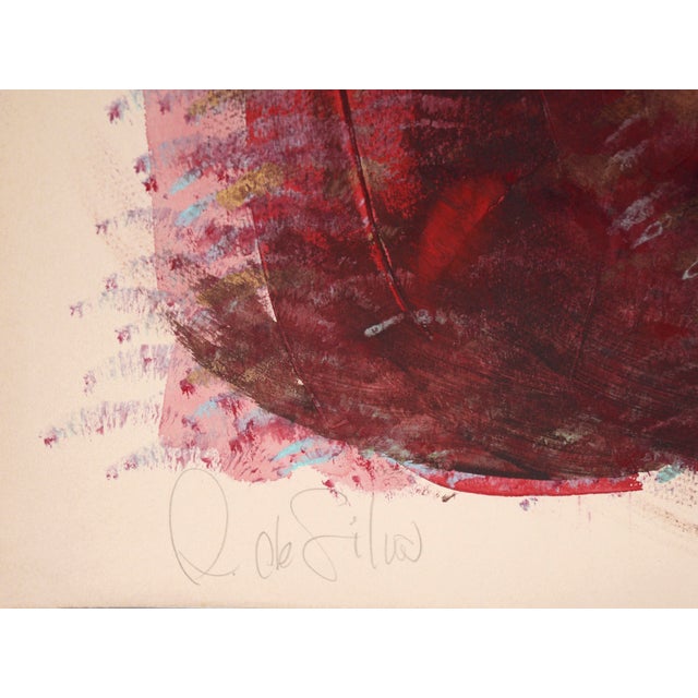 "Locked Out" - A Face and a Figure in Acrylic on Paper by Ricardo De Silva For Sale - Image 4 of 10