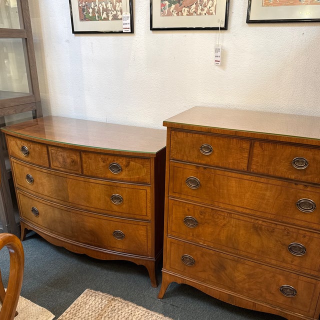Vintage Johnson Furniture Company Walnut Dresser For Sale - Image 11 of 12