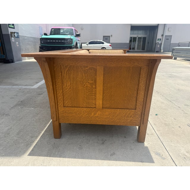 1990s 1990s Stickley Craftsman Prairie Settle Loveseat For Sale - Image 5 of 12