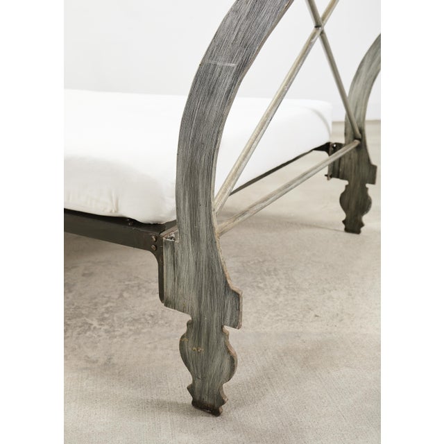 French Neoclassical Directoire Style Iron Sleigh-Form Daybed For Sale - Image 12 of 18