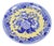 Mid 20th Century Spode 13" Garden Collection Flowers Poppy Blue Yellow Platter Dinner Plate, Each For Sale