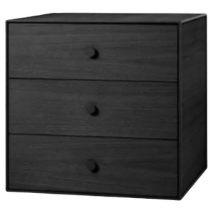 49 Black Ash Frame Box with 3 Drawers by Lassen