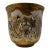 Japanese Satsuma Moriage Gilt Karako Scene Jardinière Cup – Early 20th Century Export Art Pottery For Sale