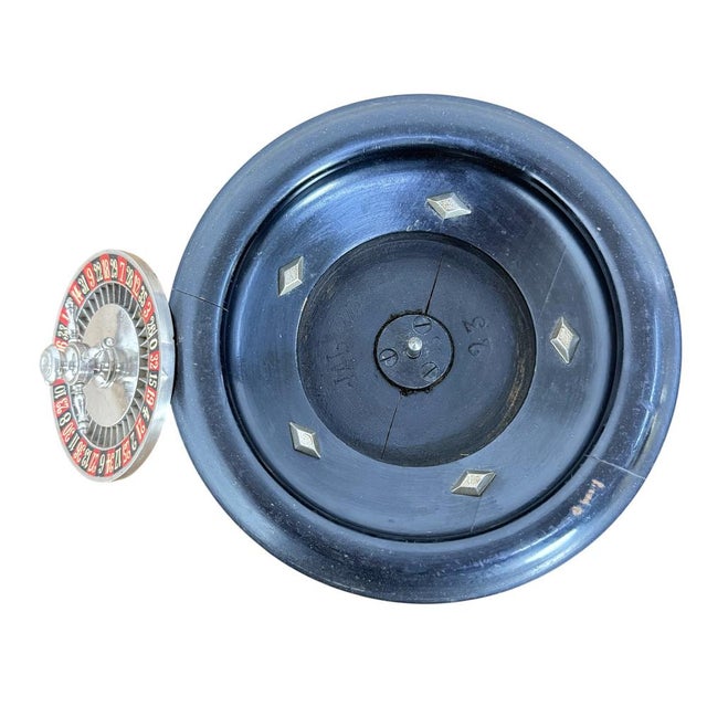 1990s Vintage French Miniature Roulette Wheel, 1990s For Sale - Image 5 of 8
