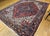 Vintage Heriz Rug, Hand-Knotted Wool, Geometric Medallion Pattern, Brick-Red & Navy, 8x11 For Sale - Image 4 of 12