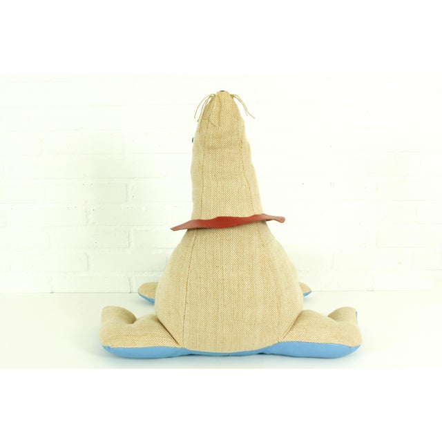 1960s Large Jute and Leather Therapeutic Seal Toy by Renate Müller for H. Josef Leven KG, 1960s For Sale - Image 5 of 15