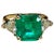 2020s 2.58 Ct Emerald Cut Colombian Emerald & 0.82 Ct Diamond Ring in 18k Yellow Gold For Sale - Image 5 of 8