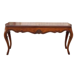 1980s Drexel Heritage French Provincial Carved Sofa Console Table