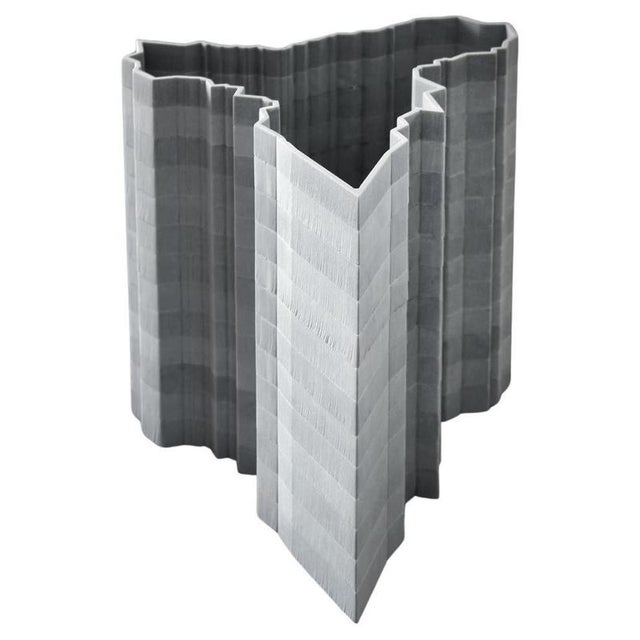 Stripes D5 Decorative Vase in Bardiglio Marble by Bufalini Marmi For Sale - Image 12 of 12