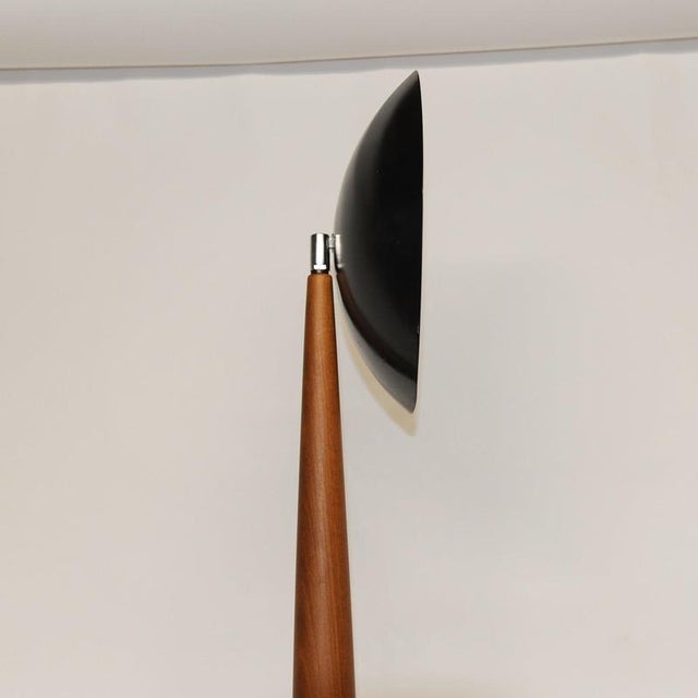 Wooden floor lamp with black tilted uplight, 1990s. Manufacturer - unknown design period - 1990 to 1999 style - vintage...