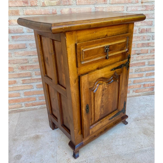 Spanish Walnut Chest with Drawer and Door, 1930s For Sale - Image 11 of 18